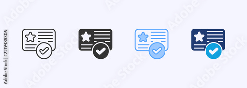 Eligibility Icon Set Multiple Style Collection Vector Illustration