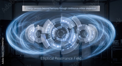 Circular Elliptical Resonance Field Technology with Glowing Orbital Segments