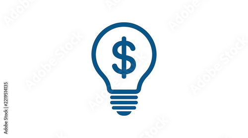 Light bulb icon with dollar sign inside