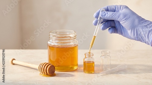 Honey Purity and Food Fraud Investigation Concept