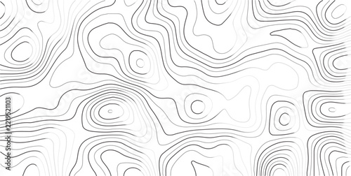 Topographic Contour Lines Seamless Pattern for Modern Geographic Background Design