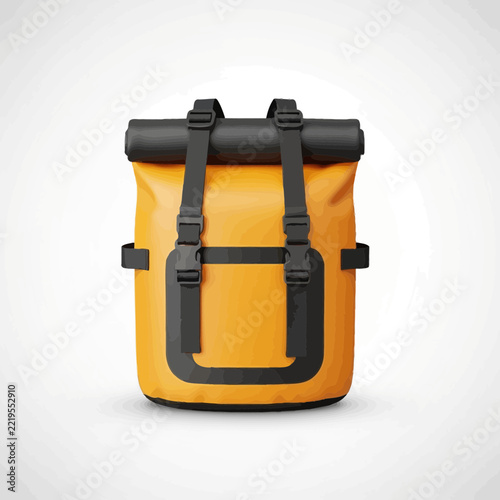 Vibrant Orange Backpack With Black Trim and Durable Design