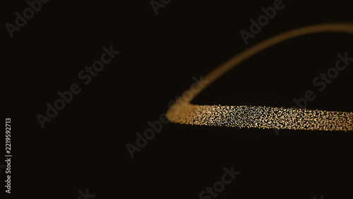 Ribbon loop with open center particle background