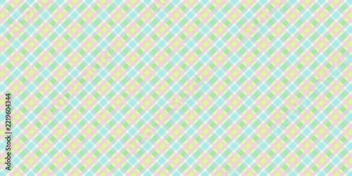 Pastel Mint Green Diagonal Plaid Seamless Pattern Vector Background