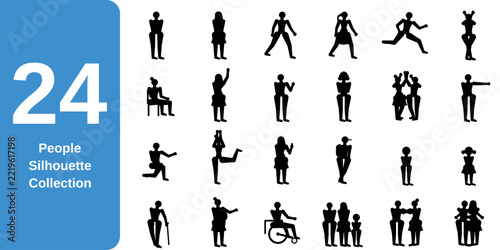 people silhouettes set