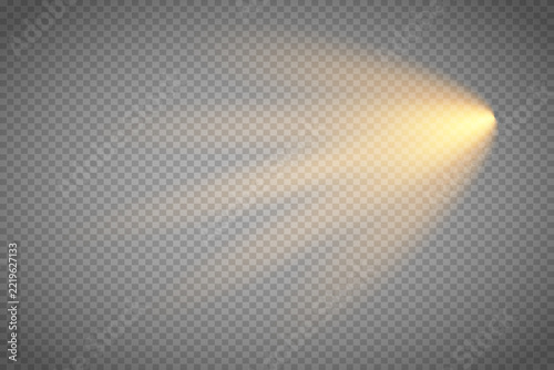 Vector spotlight. Light effect Prajectory 