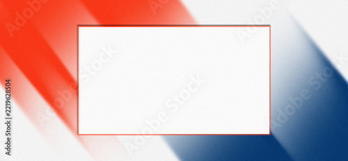 Red white and blue abstract background with a central rectangular
