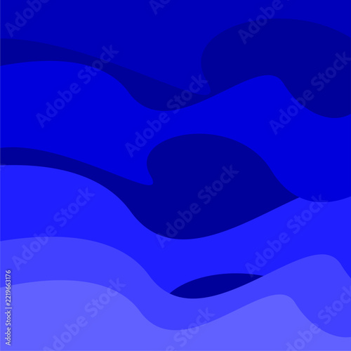 Abstract blue wave background, sea