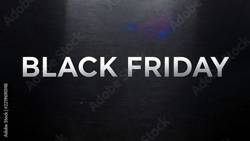 Black Friday text shines brightly.