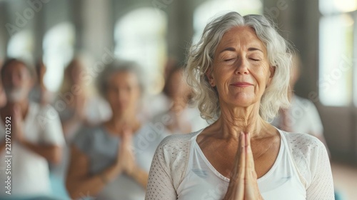 Older Adults Practicing Meditation and Yoga Together