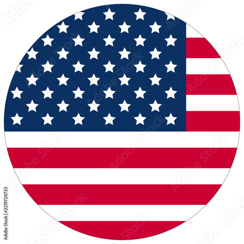 Symbol, around, flag of the United States of America. The correct colors in RGB.