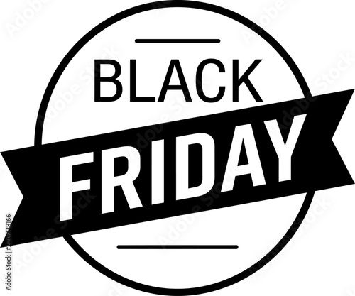 Black friday circular badge graphic design