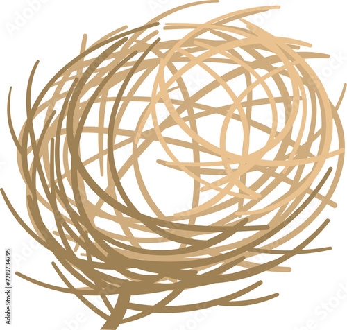 Dry tumbleweed vector illustration representing desolation and the western wilderness