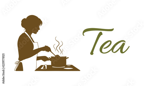 A woman is preparing a meal in the kitchen