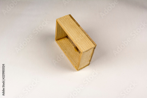 simple wooden frame on a white background