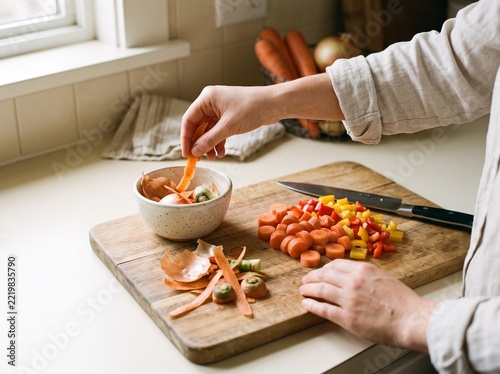 chef cutting vegetables
