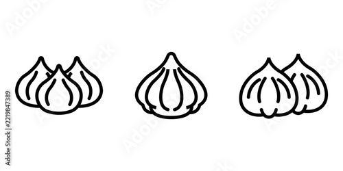 modak outline or line icon design bundle.