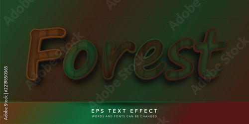 dark forest editable text effect