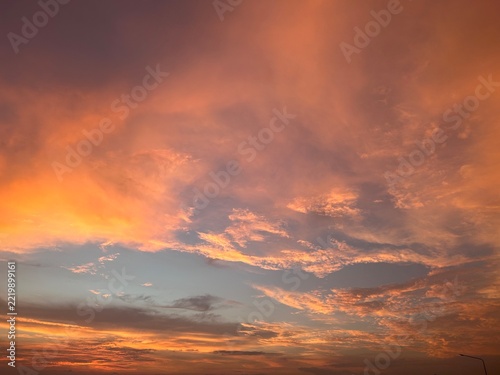 sunset in the clouds