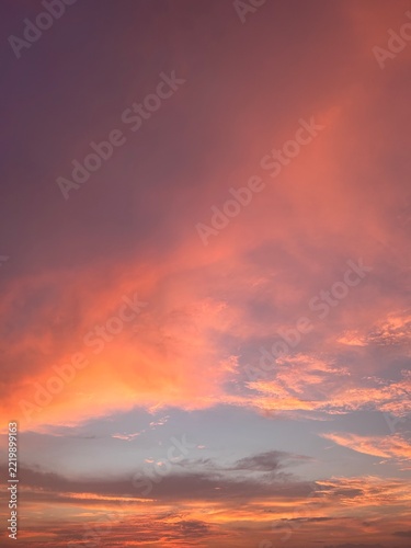 sunset in the sky, day, red