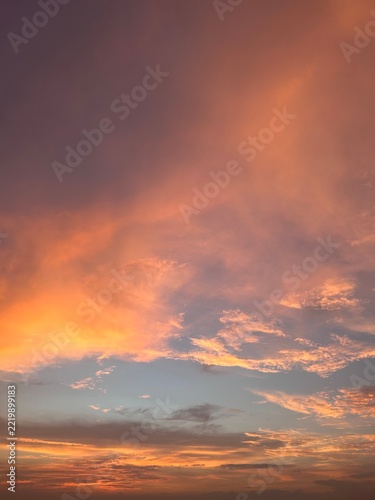 sky, cloud, orange, red, beautiful, storm, color