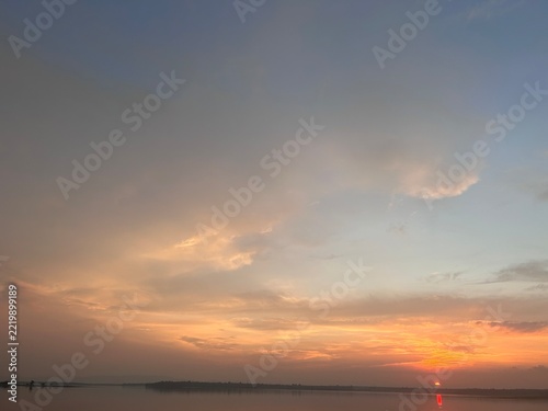 sunset, sea, sun, sky, cloud, orange, beautiful