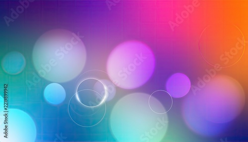 Vibrant Bokeh Lights Abstract Background with Gradient Colors.