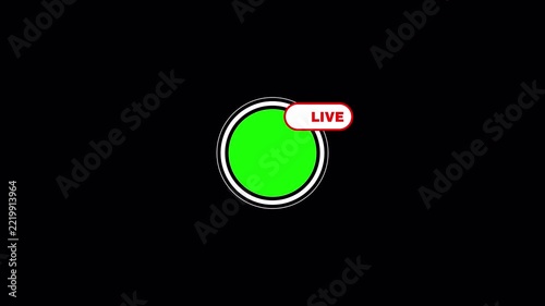 on live stream indicator with avatar frame on alpha channel. 4k
