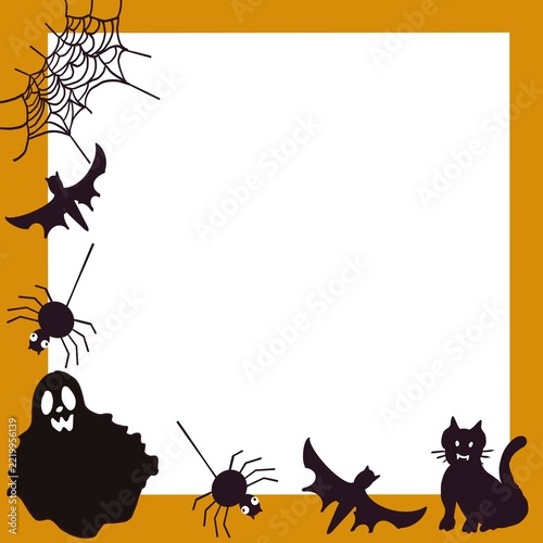 Fotografie Halloween, halloween clipart, spooky, ghost, spider, pumpkin, spiderweb, bat, bl