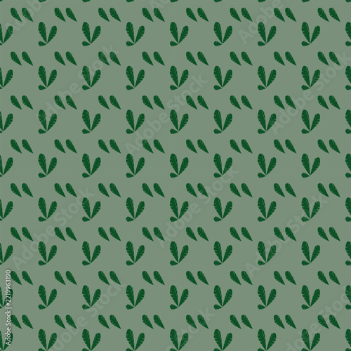 seamless pattern with green leaves