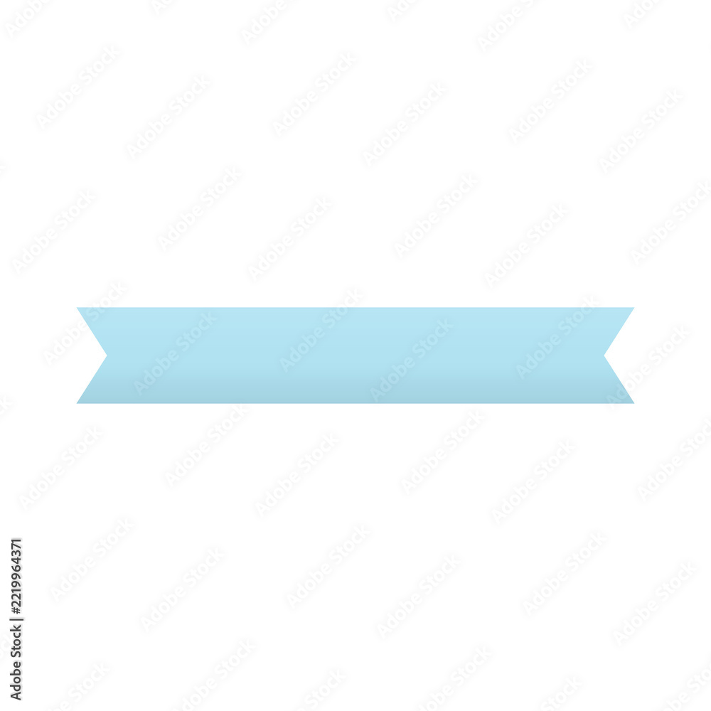 Obraz premium Light blue ribbon banner graphic design element.