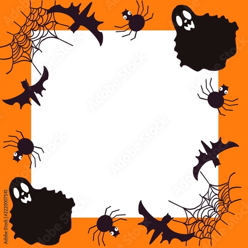 Obraz na plátně Halloween, halloween clipart, spooky, ghost, spider, pumpkin, spiderweb, bat, bl