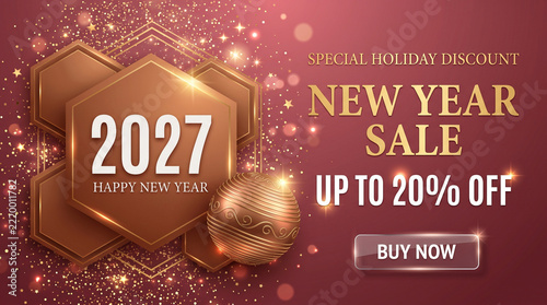 happy new year 2027 up to 20% off background