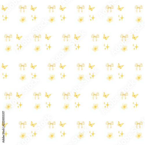 seamless pattern with yellow flowers