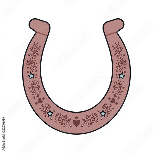 Coquette Pink Bow Vector Illustration on White Background