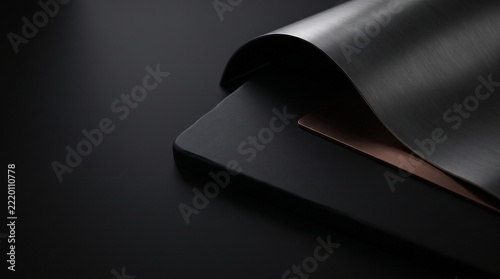 Dark Obsidian and Titanium Luxury Technology Background 