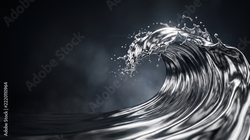 abstract water background, liquid metal wave