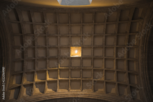 Parts of the ceiling and dome inside the cathedral of Mérida, Yucatán, Mexico.
