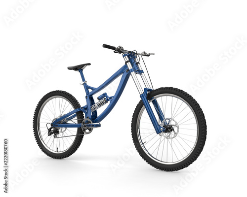 Modern metallic blue cross country bike