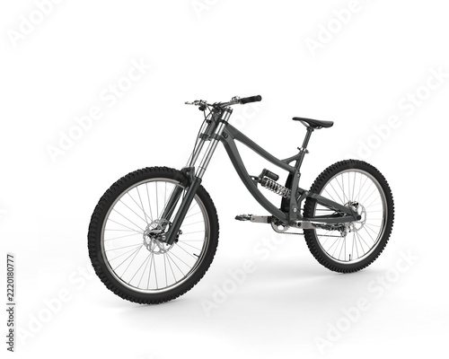 Modern metallic black cross country mountain bike