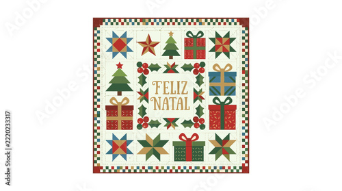 Quilted Christmas Design with 