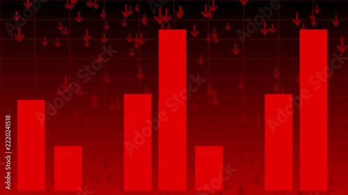 red business graph, pattren stock markey