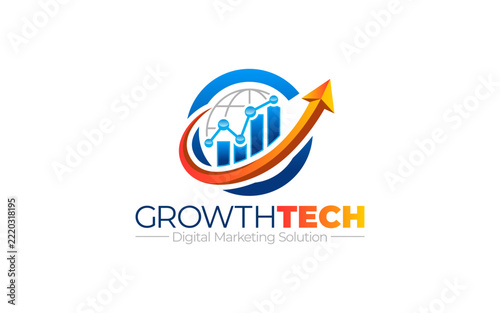 Illustration graphic vector of digital marketing solution business logo design