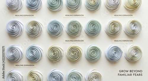 Structured Layout of Folded Paper Spirals