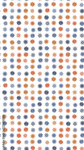 Seamless pattern of stylized starburst shapes