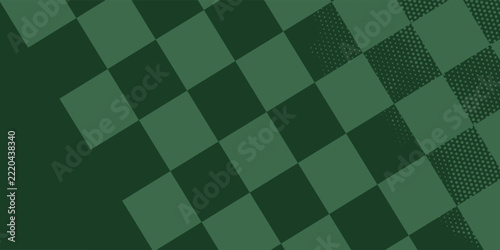 Green christmas rhombus seamless pattern. Xmas plaid texture with gold line and stars. eps 10