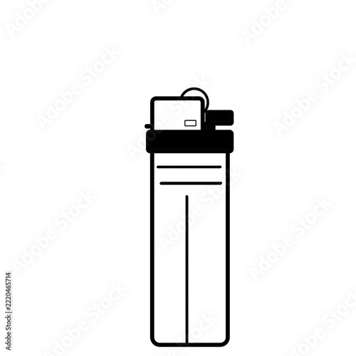Flat Plastic Lighter Icon Collection