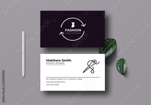 Elegant Fashion Designer Business Card Template Design