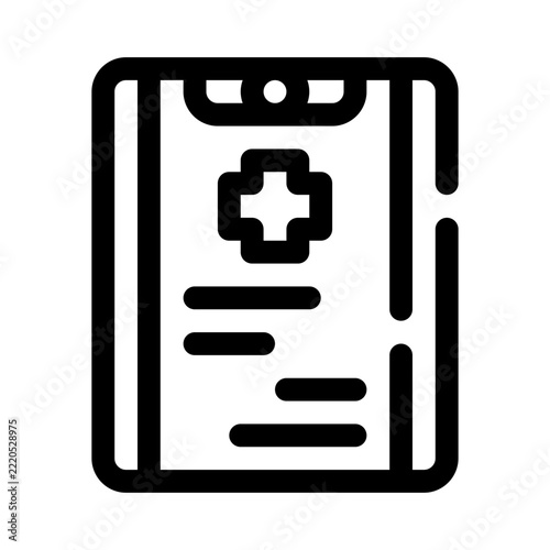 health clipboard line icon