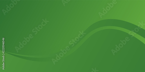 Green Abstract Wavy Background with Smooth Layered Curves and Modern Nature Inspired Design